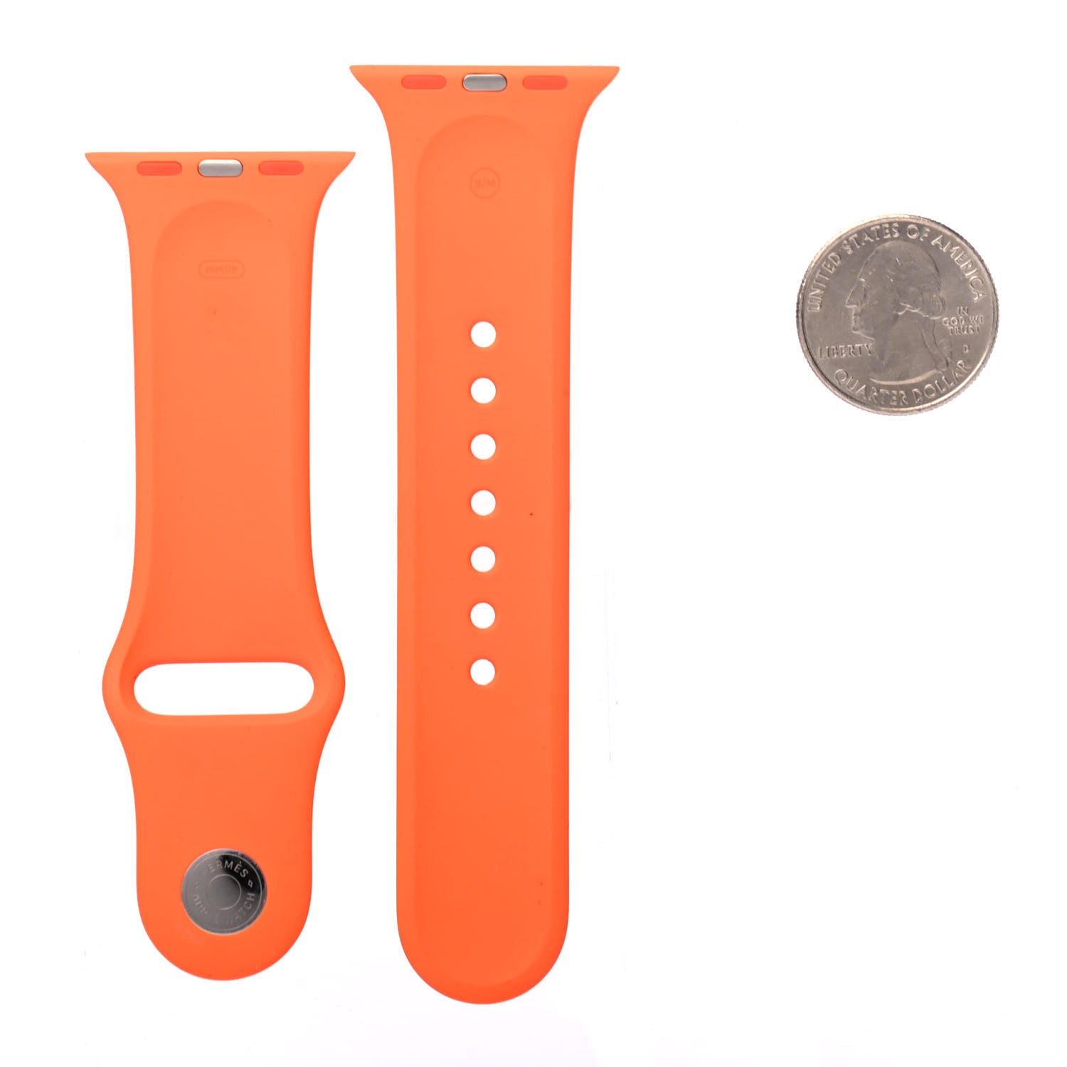 Hermes Silicone 40mm Apple Sports Watch Single Tour Band Orange 2 of 4