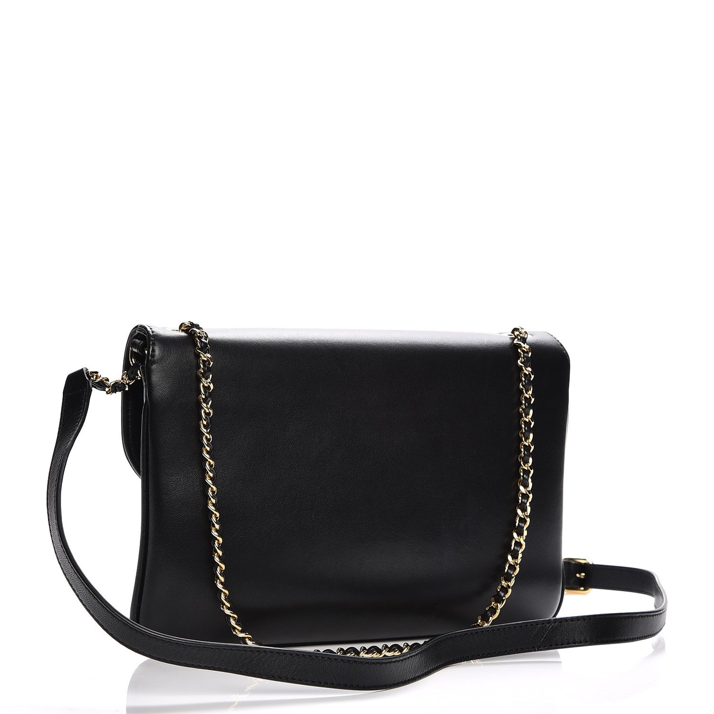 Lambskin Quilted Large CC Unchained Crossbody Black