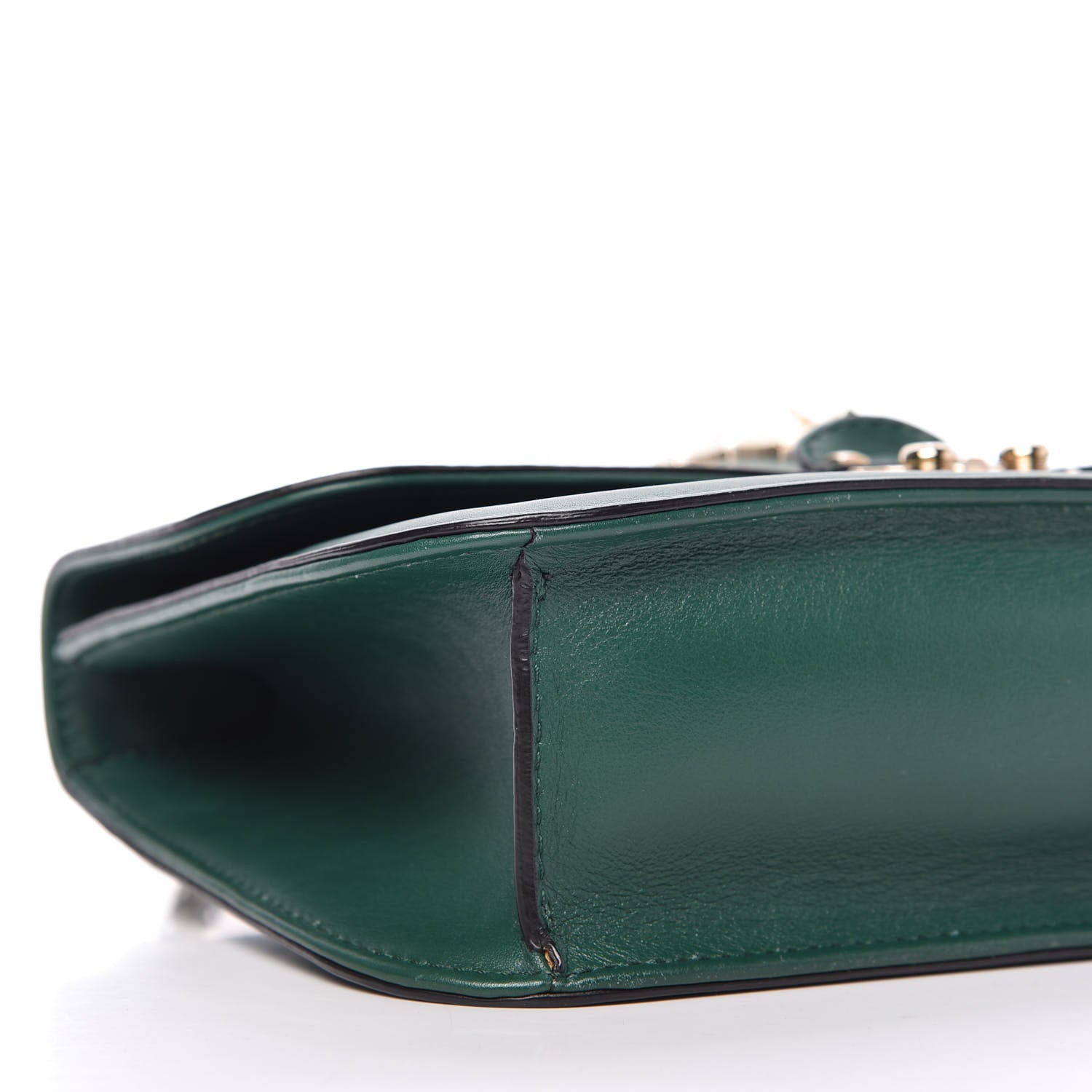 Valentino Garavani Vitello Medium Glam Lock Rockstud Flap Smeraldo 6 of 10
