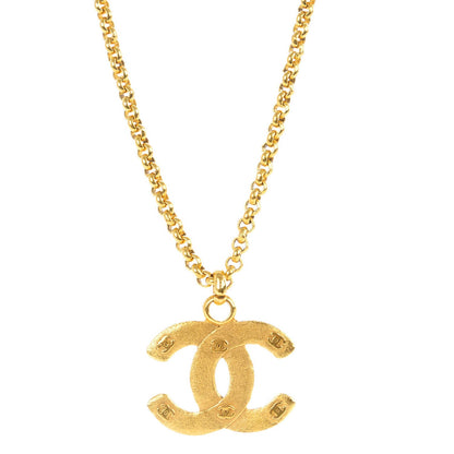 Chanel CC Long Chain Pendant Necklace Gold 1 of 6
