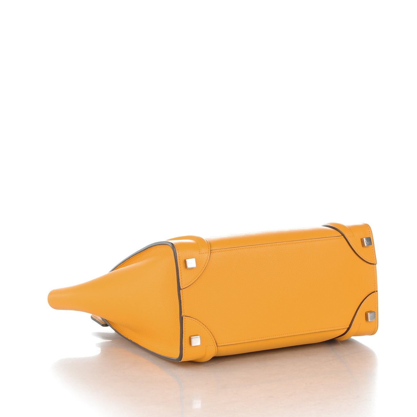 Drummed Calfskin Micro Luggage Ocre