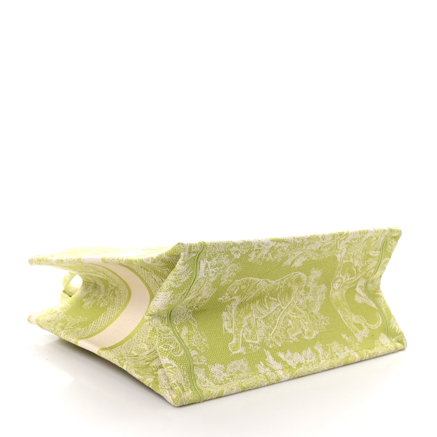 Canvas Embroidered Medium Dioriviera Toile De Jouy Book Tote D-Lite Green