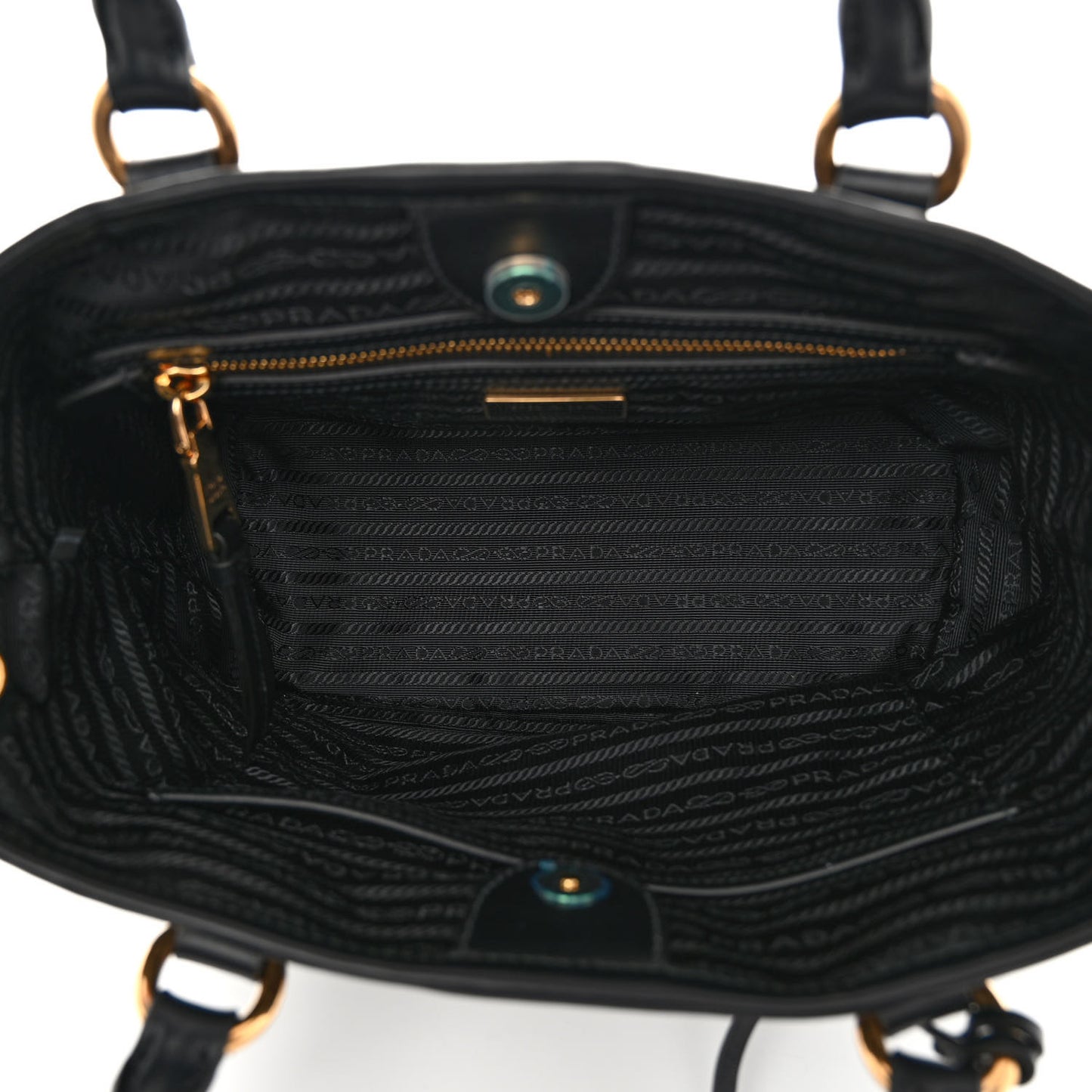Tessuto Nylon Soft Calf Small Tote Black
