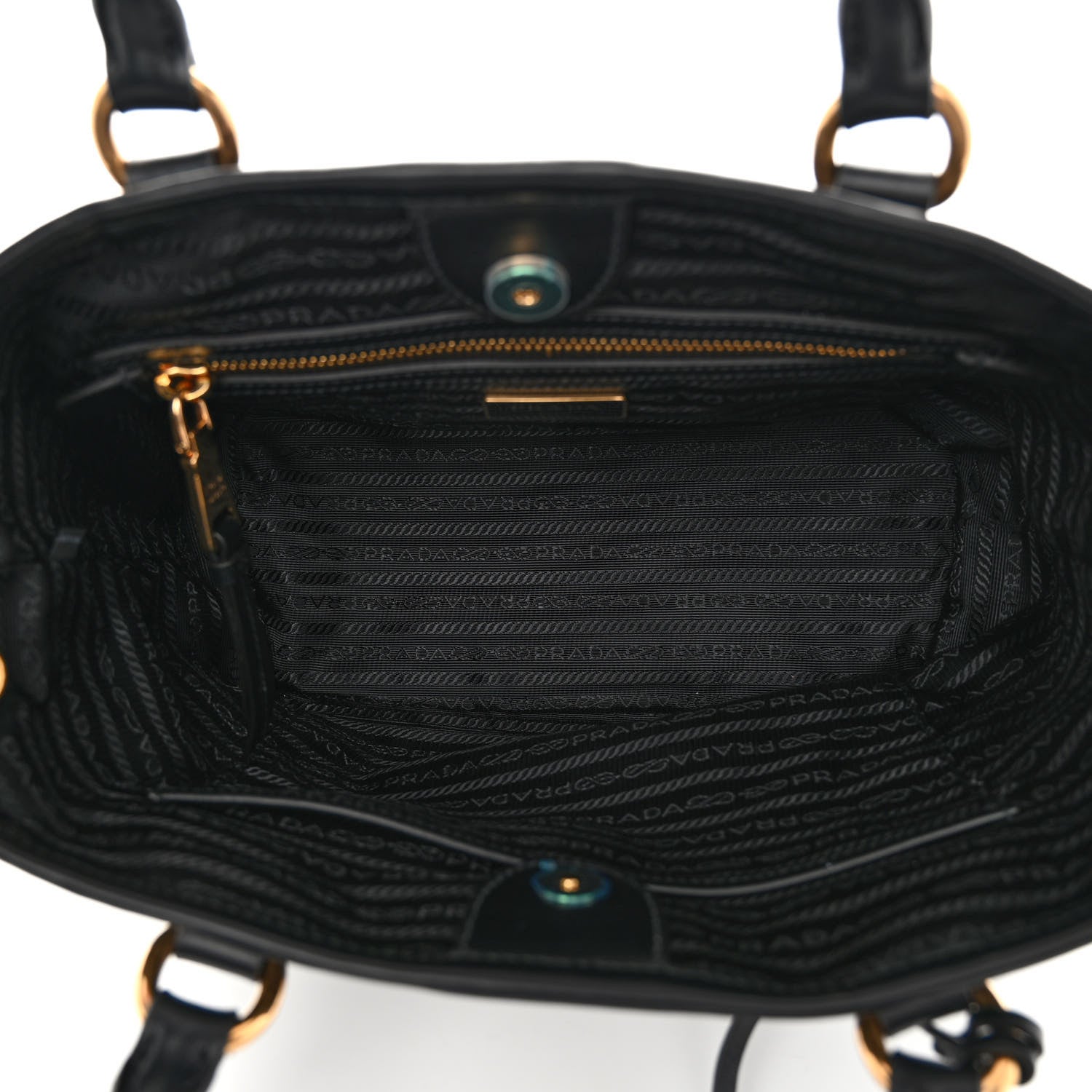 Prada Tessuto Nylon Soft Calf Small Tote Black 5 of 9