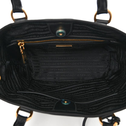 Prada Tessuto Nylon Soft Calf Small Tote Black 5 of 9