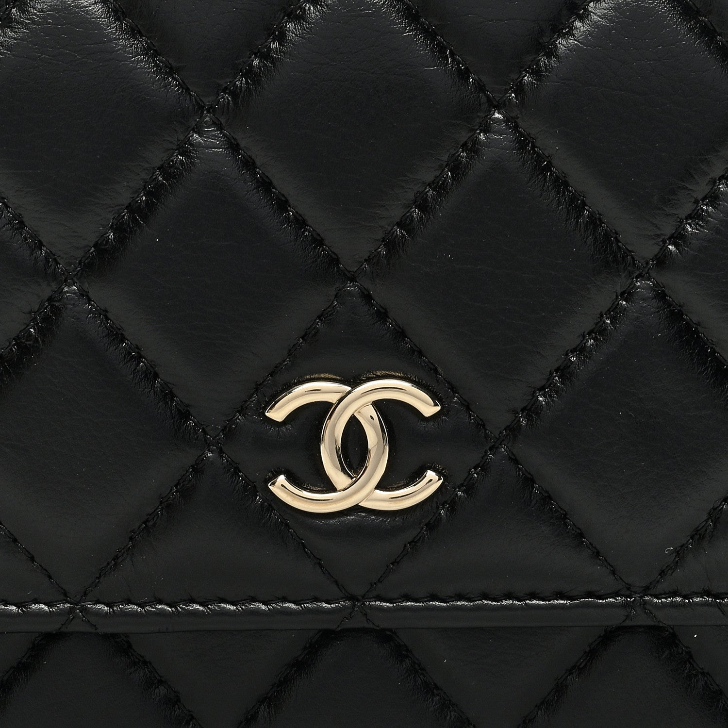 Chanel Calfskin Quilted Mini Maxi Pearls Wallet On Chain WOC Black 8 of 10
