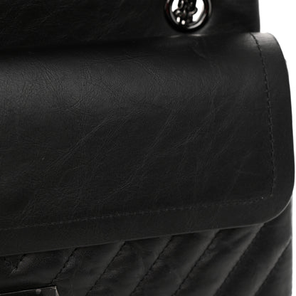 Chanel Aged Calfskin Chevron Quilted 2.55 Reissue 225 Flap So Black 12 of 15