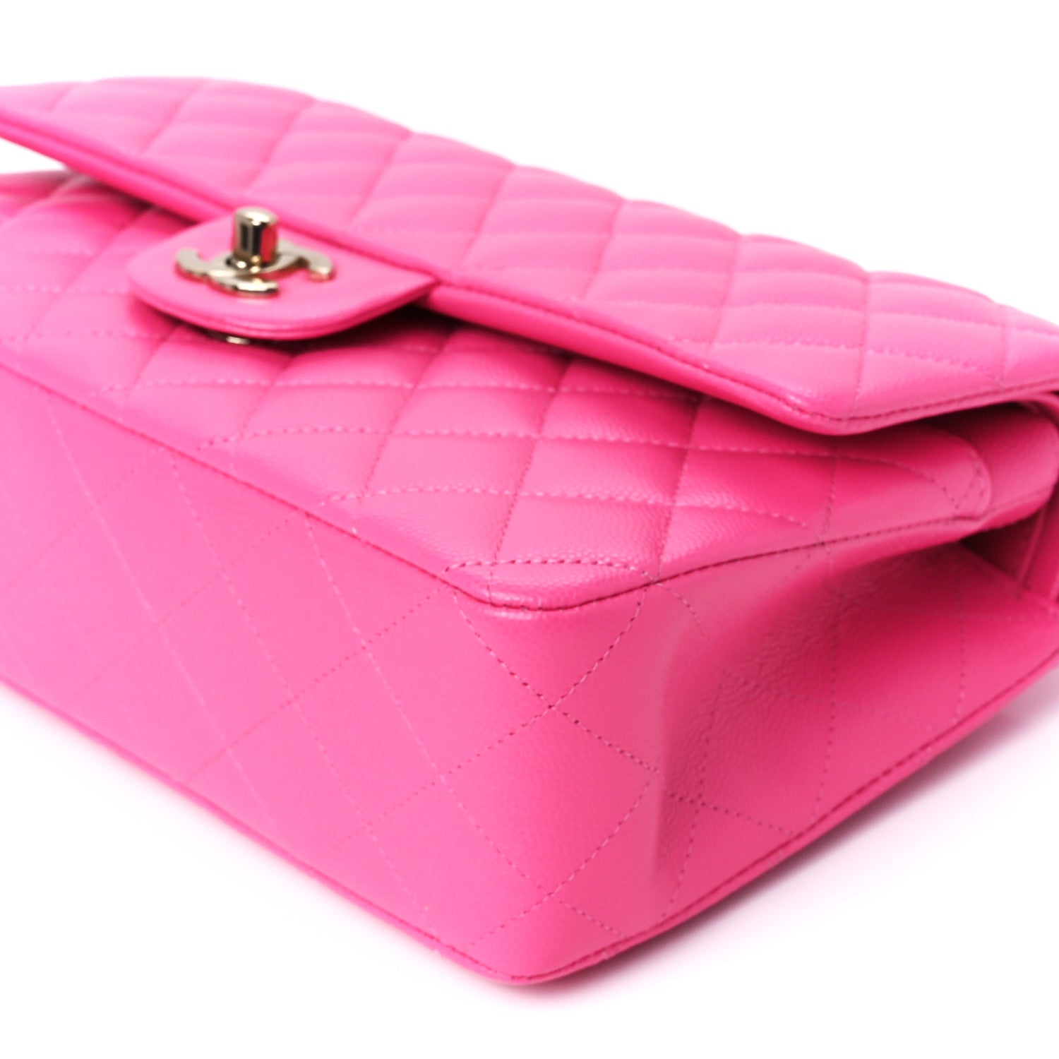Chanel Caviar Quilted Medium Double Flap Pink 12 of 12