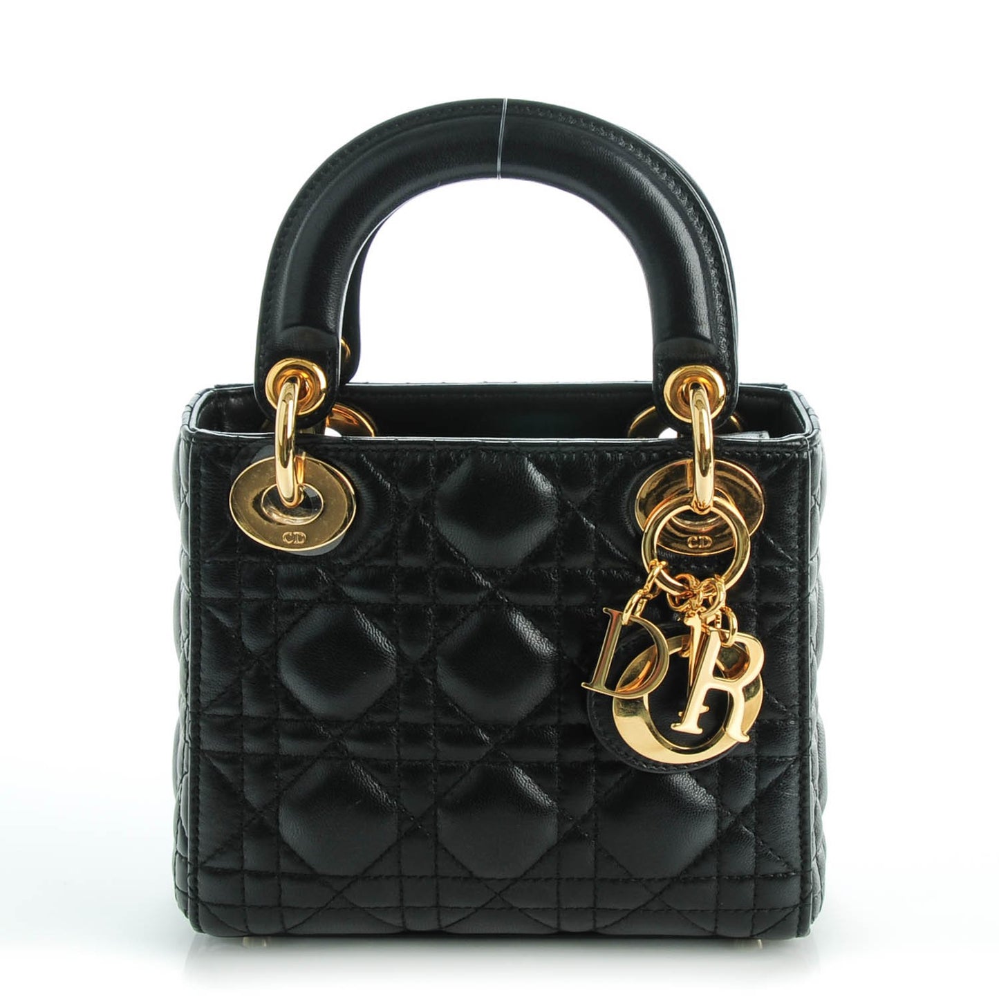 Lambskin Cannage Mini Lady Dior Black