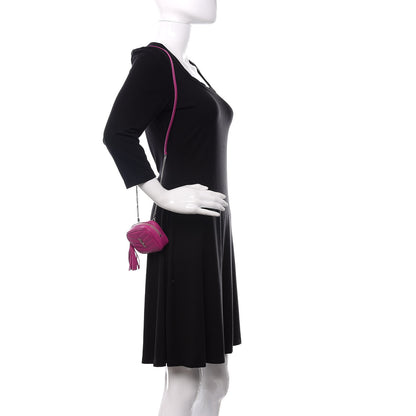 Saint Laurent Grain De Poudre Matelasse Monogram Baby Lou Camera Bag Electric Fuxia 2 of 10