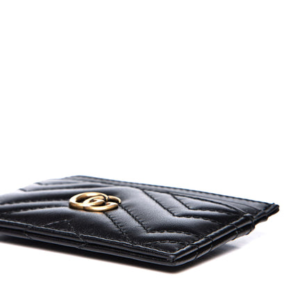 Gucci Calfskin Matelasse GG Marmont Card Holder Black 7 of 9