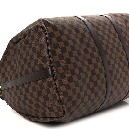 Louis Vuitton Damier Ebene Keepall Bandouliere 55 10 of 11