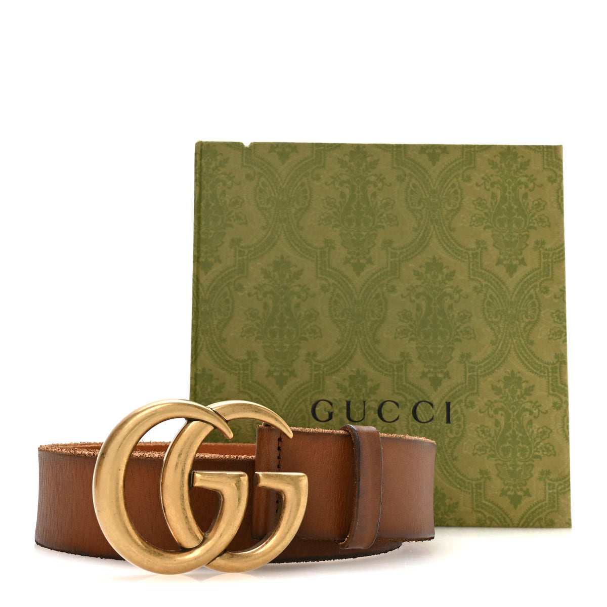 Gucci Faded Calfskin Double G 20mm Belt 80 32 Cuir 5 of 5