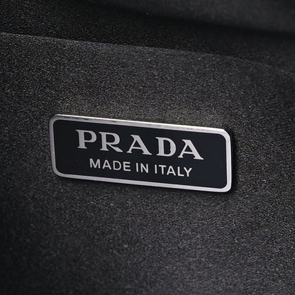 Prada Satin Crystal Cleo Adjustable Strap Shoulder Bag Black 5 of 10