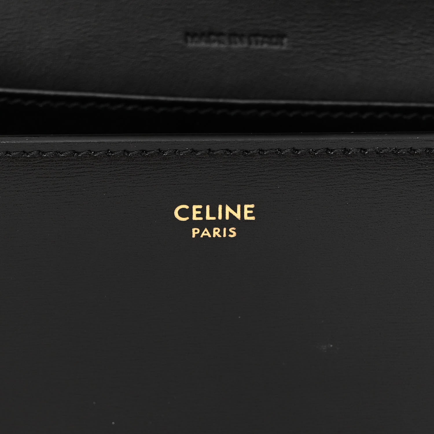 Celine Shiny Calfskin Triomphe Margo Wallet on Chain Black 6 of 12