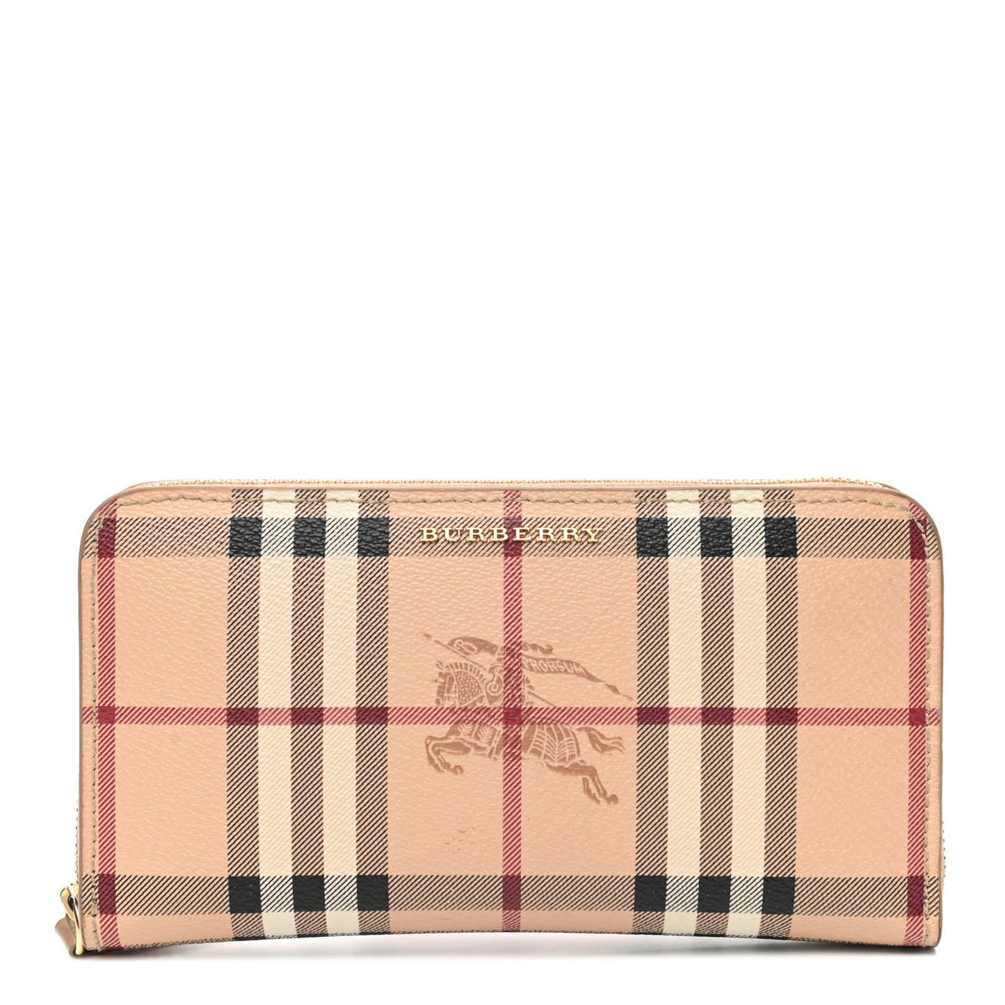 Haymarket Check Large Ziggy Zip Around Wallet Dusty Pink