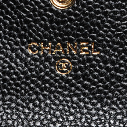 Chanel Caviar Quilted Flap Card Holder Black 6 of 9