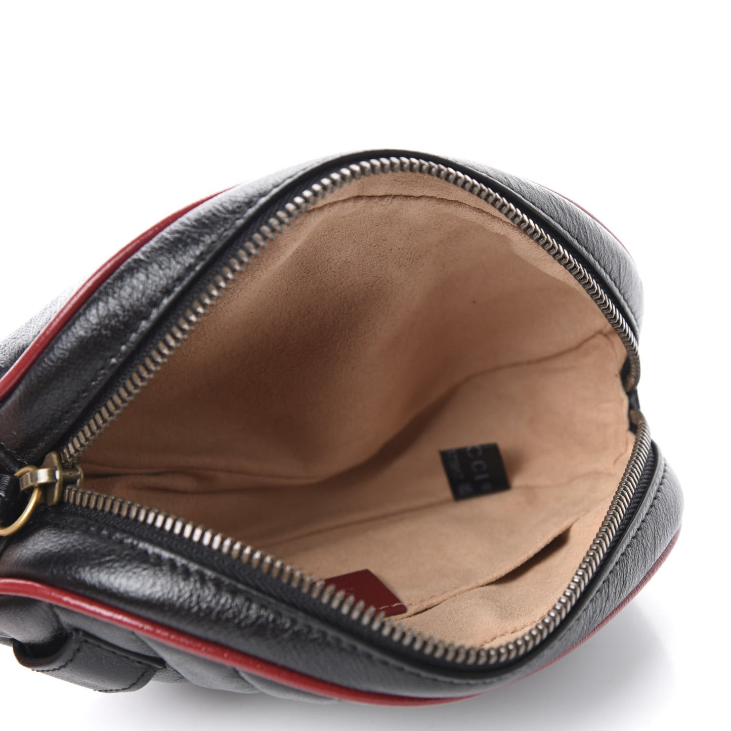 Azalea Calfskin Matelasse Diagonal Torchon GG Marmont Belt Bag 75 30 Black Romantic Cerise