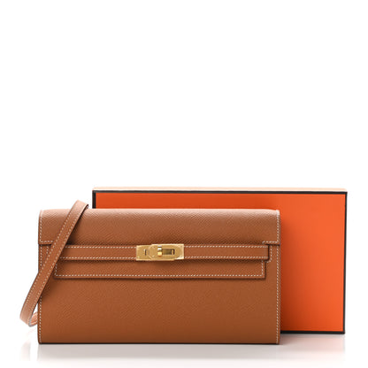 Hermes Epsom Kelly Wallet To Go Gold 11 of 11