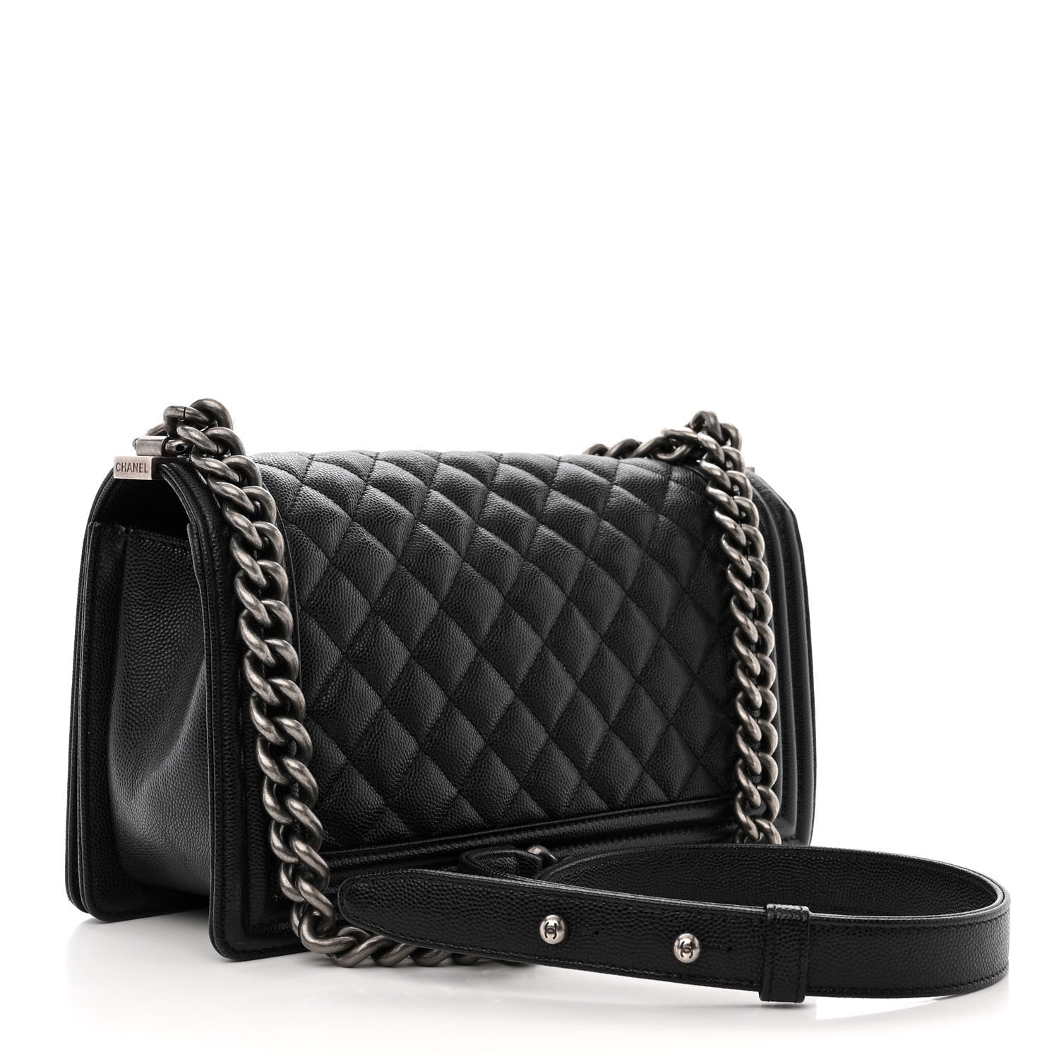 Chanel Caviar Quilted Medium Boy Flap Black 3 of 12