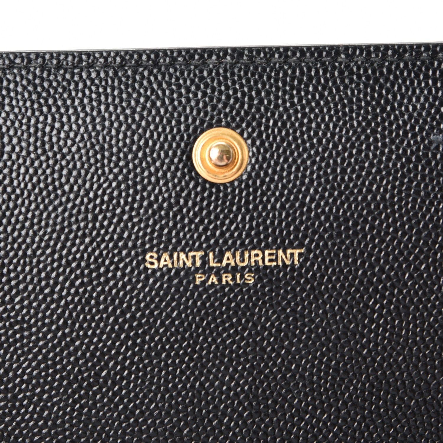 Saint Laurent Grain De Poudre Star Studded Monogram Wallet on Chain Black 6 of 9