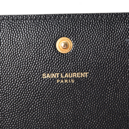 Saint Laurent Grain De Poudre Star Studded Monogram Wallet on Chain Black 6 of 9