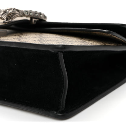 Gucci GG Supreme Monogram Suede Crystal Small Dionysus Shoulder Bag Beige Ebony Black 9 of 9