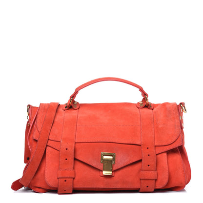 Proenza Schouler Suede Medium PS1 Satchel Poppy 1 of 38