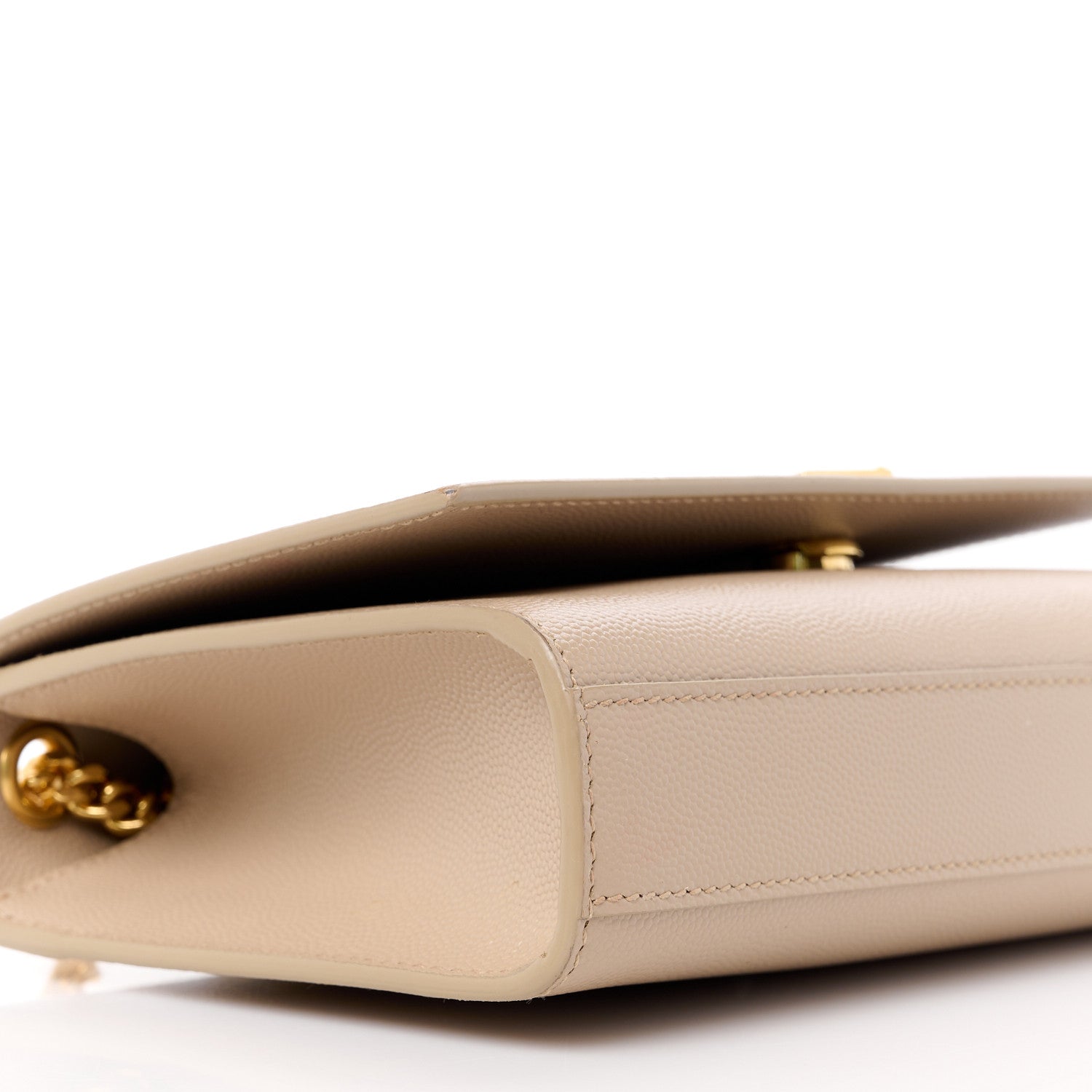 Saint Laurent Grain De Poudre Small Monogram Kate Satchel Dark Beige 10 of 12
