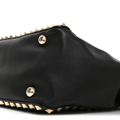 Valentino Garavani Vitello Small Rockstud Double Handle Tote Black 9 of 9
