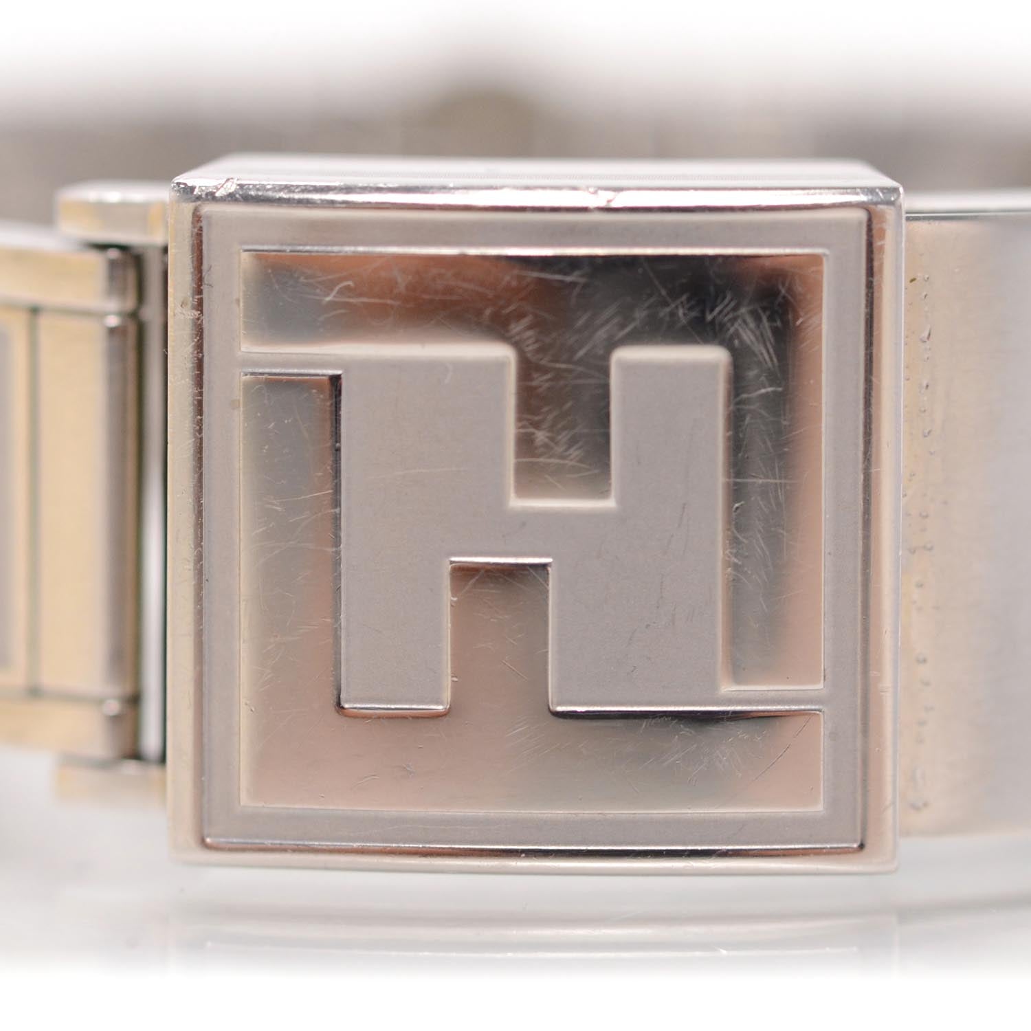 Fendi Stainless Steel Diamond Pave 18mm Quartz Watch 6 of 8