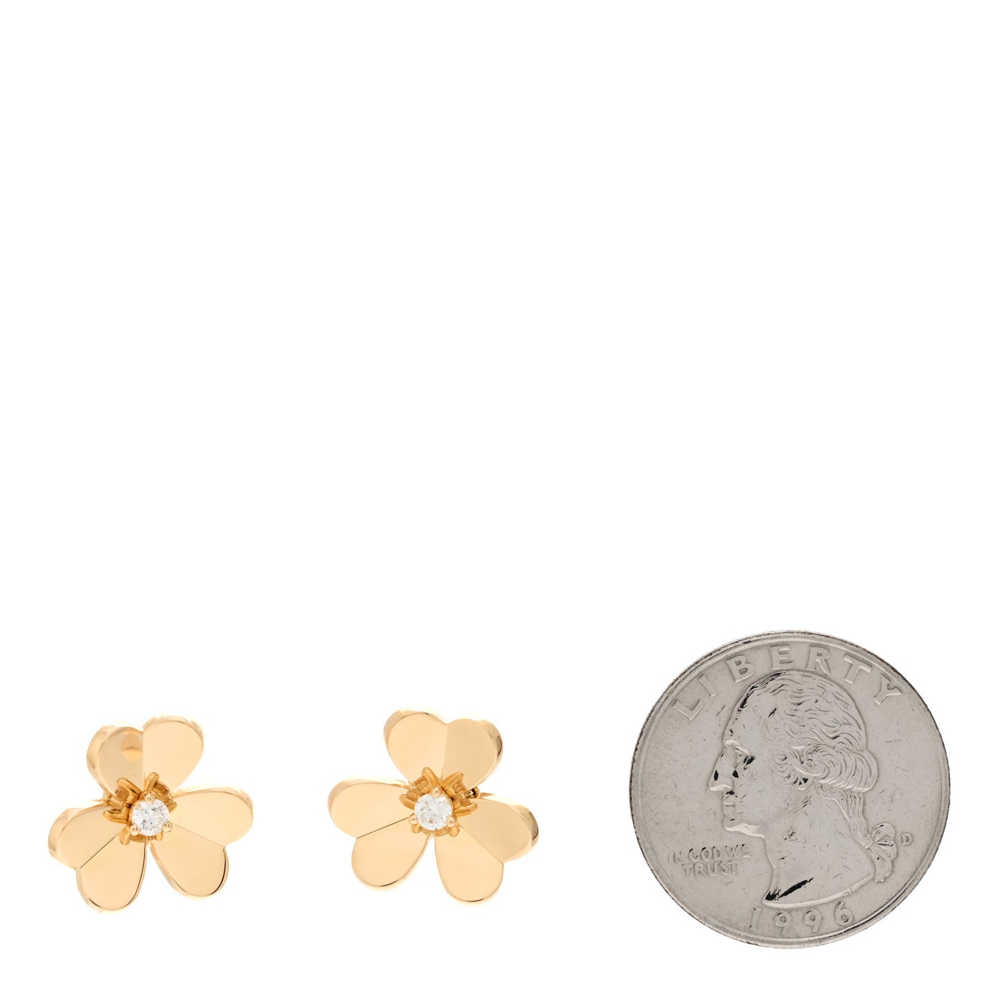 18K Yellow Gold Diamond Small Frivole Earrings