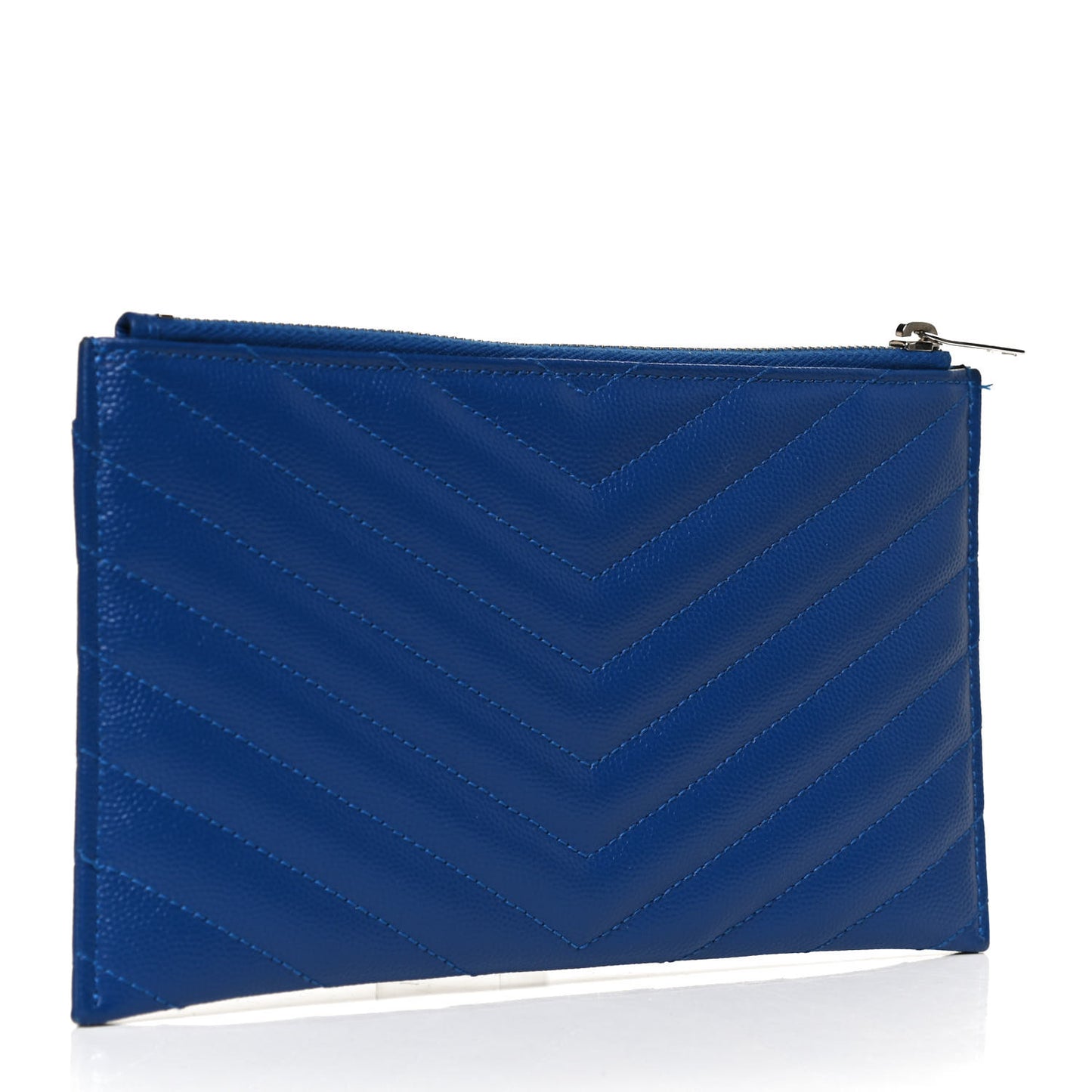 Grain De Poudre Chevron Monogram Bill Pouch Blue