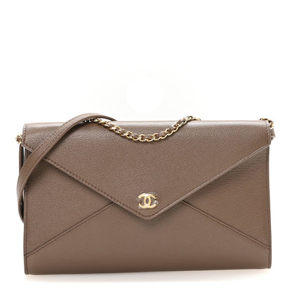 Chanel Grained Goatskin CC Express Clutch With Chain  Light Brown 1 of 11