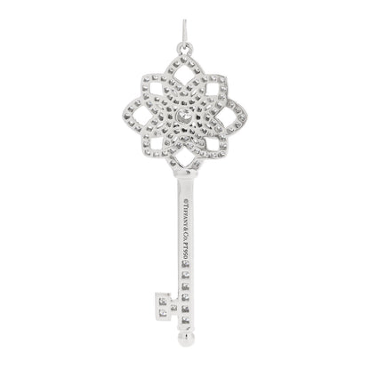 Tiffany Platinum Diamond Large Woven Key Pendant 3 of 5
