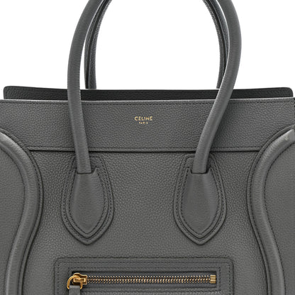 Celine Baby Drummed Calfskin Micro Luggage Kohl 9 of 16