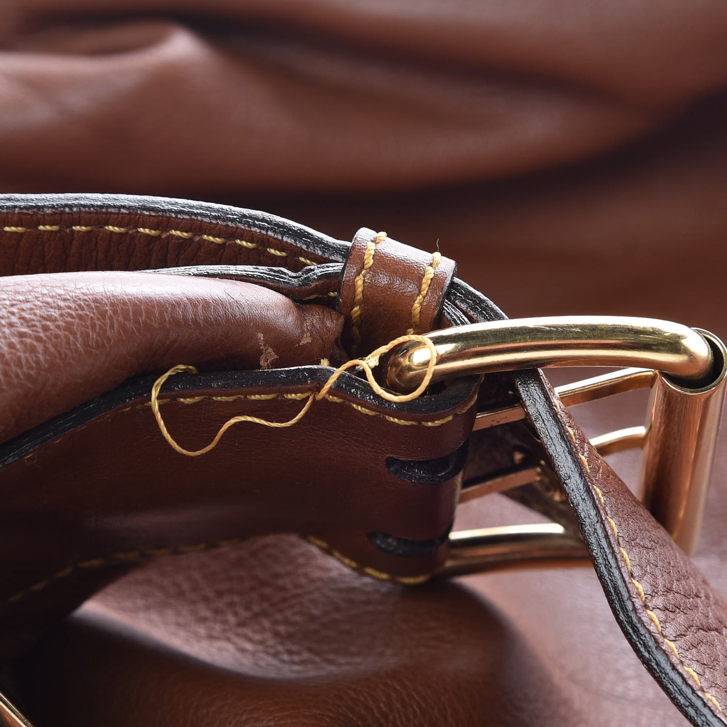 Calfskin Eggshell Hobo Cognac