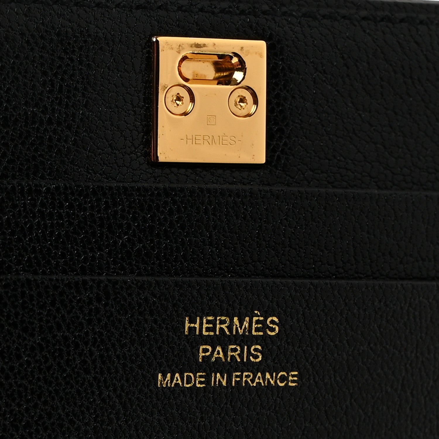 Hermes Chevre Mysore Medor Card Holder Black 6 of 8
