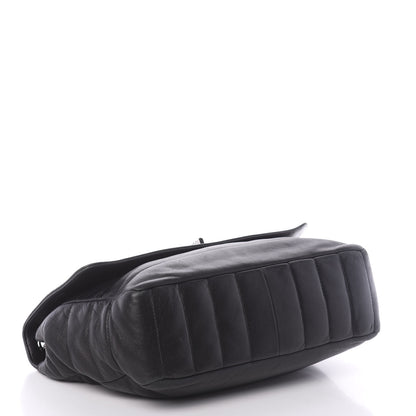 Chanel Lambskin Horizontal Quilt Mademoiselle Flap Black 4 of 10