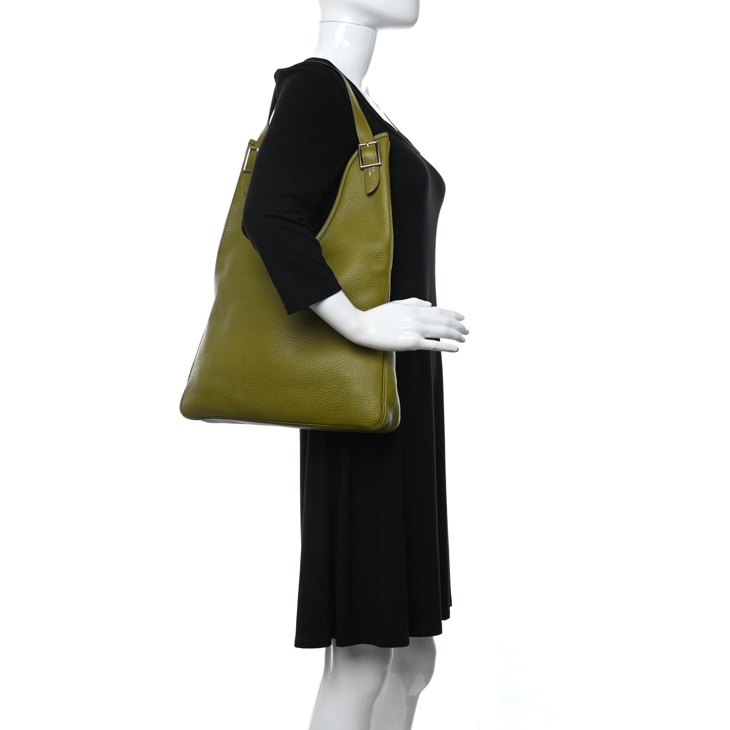 Hermes Taurillon Clemence Massai PM Vert Anis 2 of 13