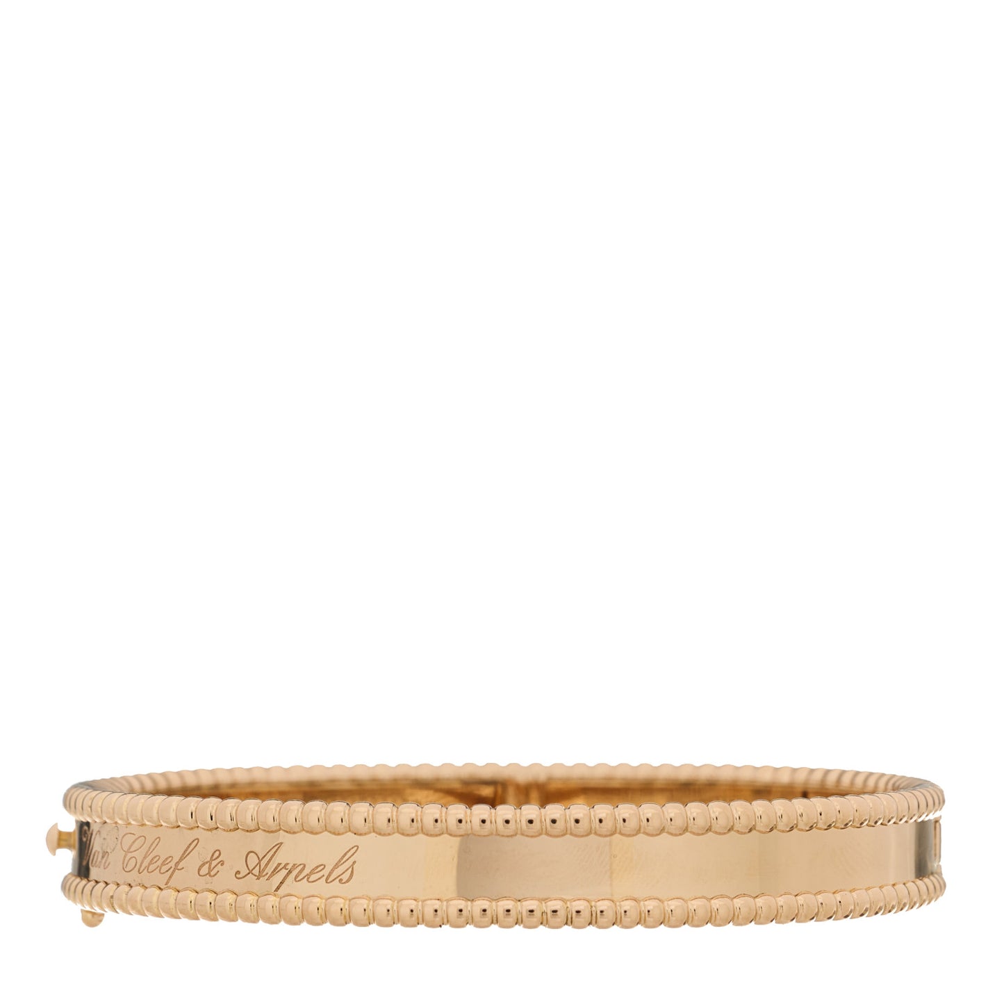 18K Rose Gold Perlee Signature Bangle Bracelet S