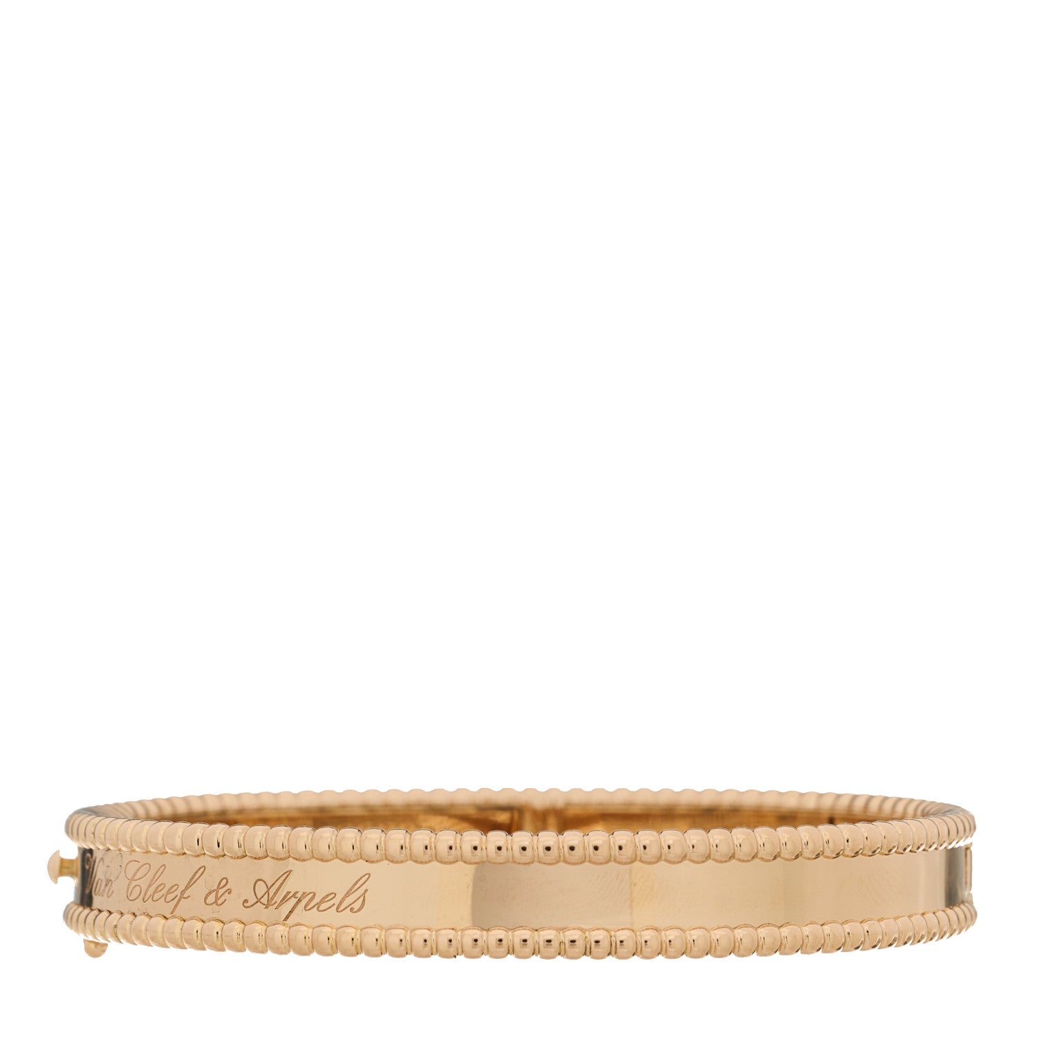 Van Cleef & Arpels 18K Rose Gold Perlee Signature Bangle Bracelet S 3 of 5