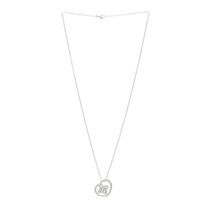 Louis Vuitton 18K White Gold Diamond Small Coeur Heart Pendant Necklace 3 of 6