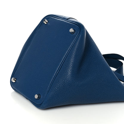 Hermes Taurillon Clemence Picotin Lock 18 PM Deep Blue 9 of 13
