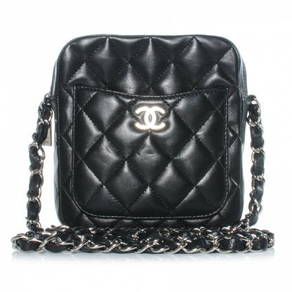Chanel Lambskin Quilted Small Messenger Bag Black 1 of 7