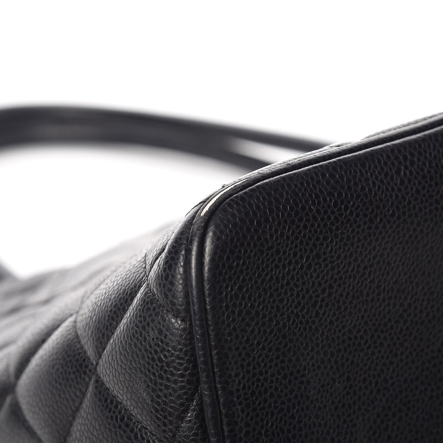 Caviar Quilted Medallion Tote Black