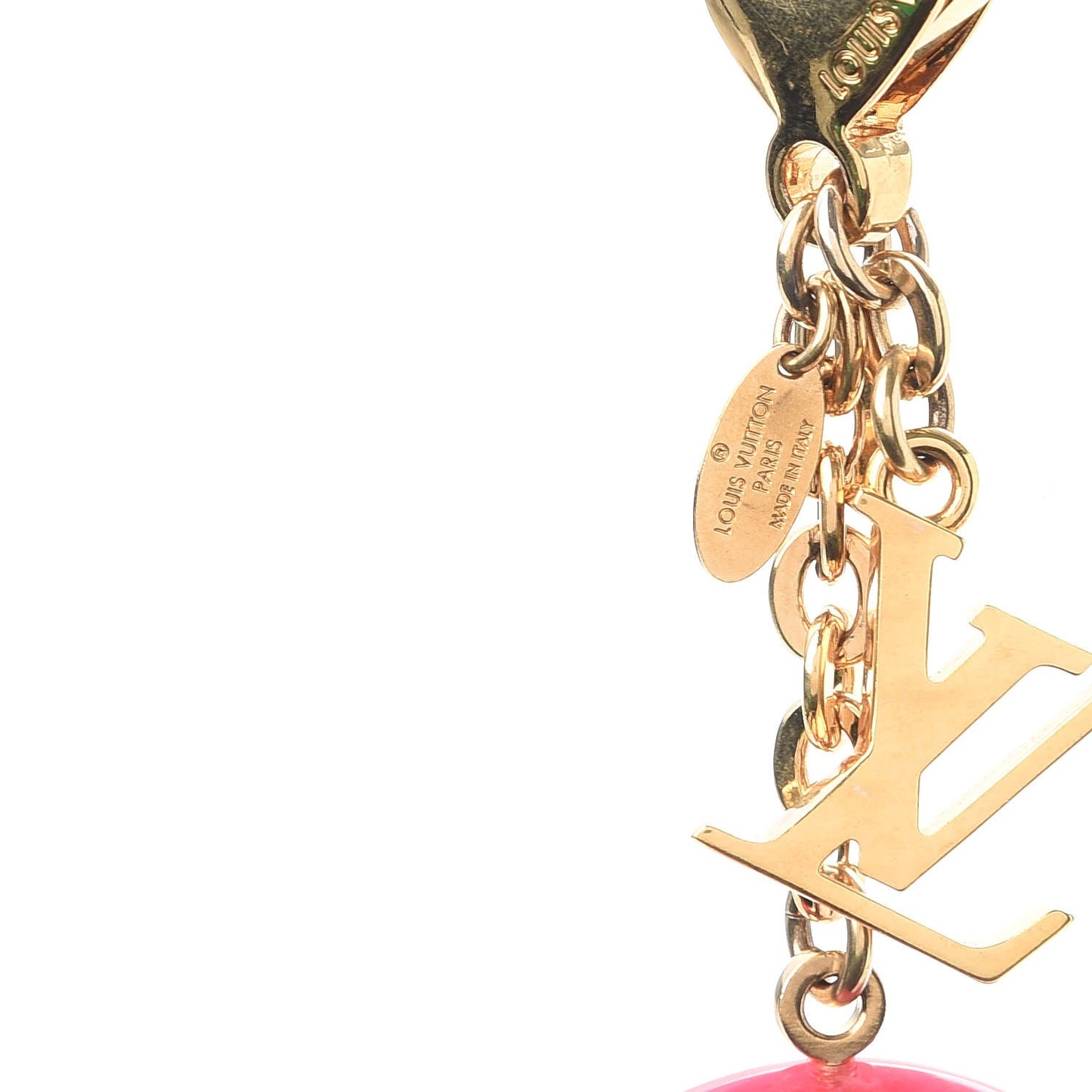 Acetate Hollow Flower Bag Charm Fuchsia