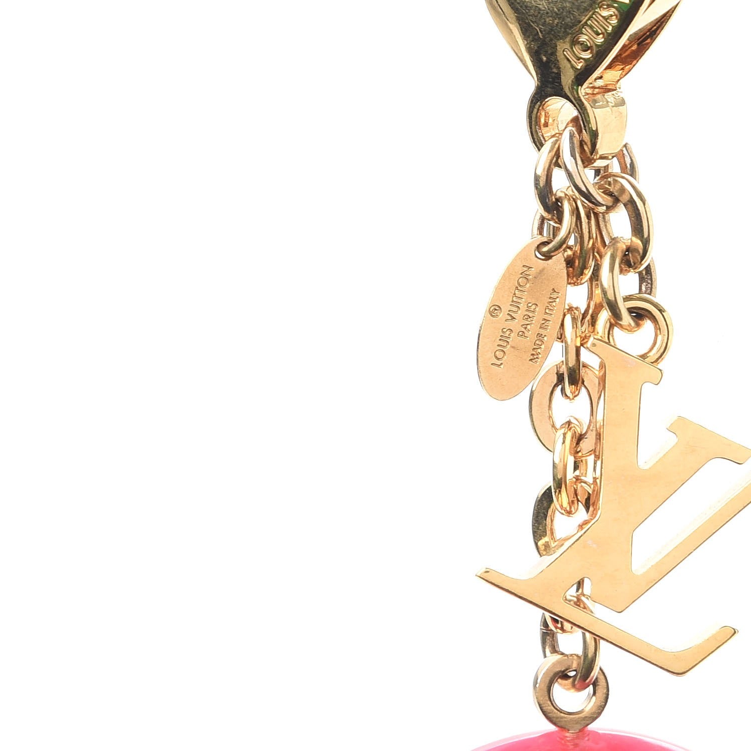 Louis Vuitton Acetate Hollow Flower Bag Charm Fuchsia 5 of 5