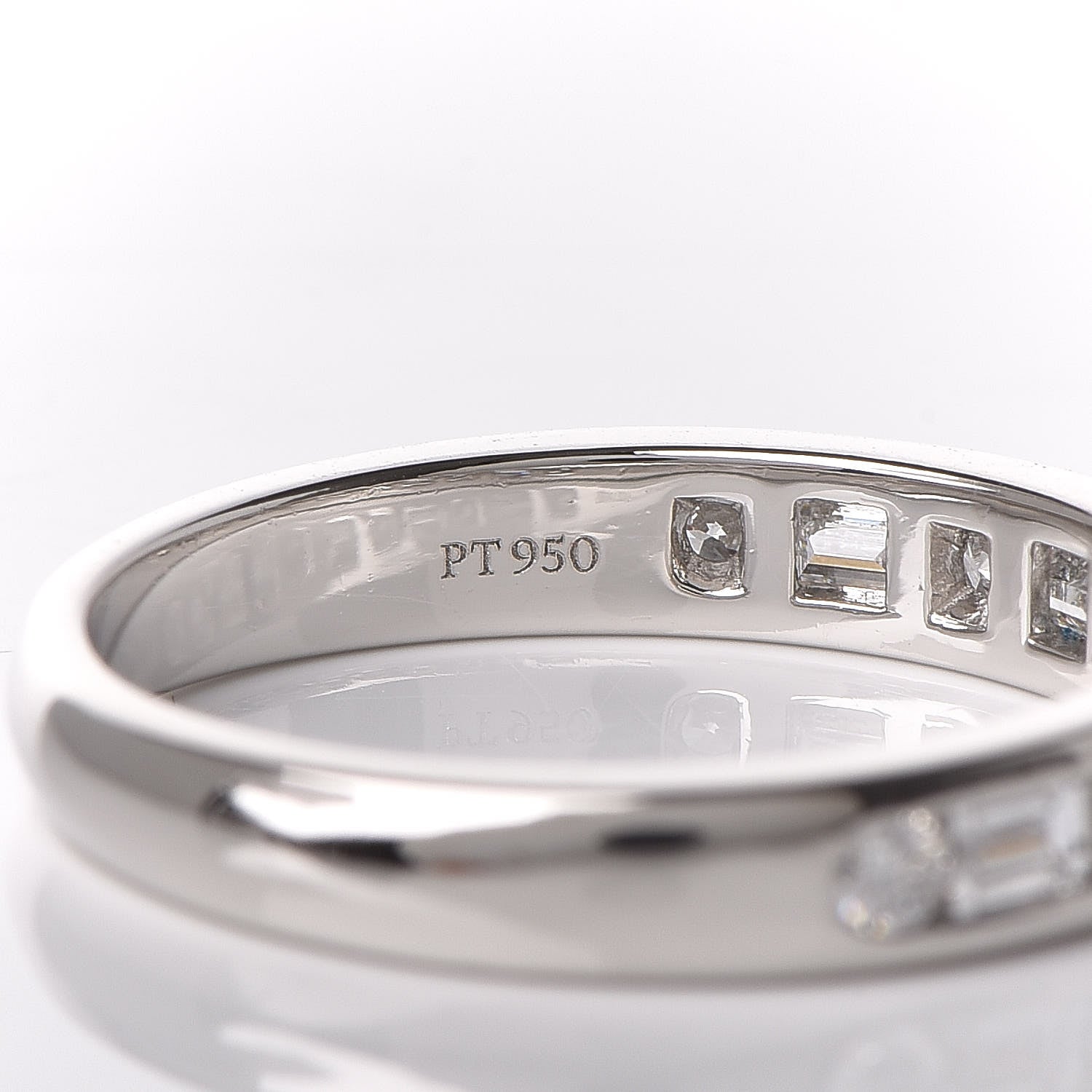 Tiffany Platinum Diamond 3mm Channel-Set Band Ring 56 7.75 5 of 5