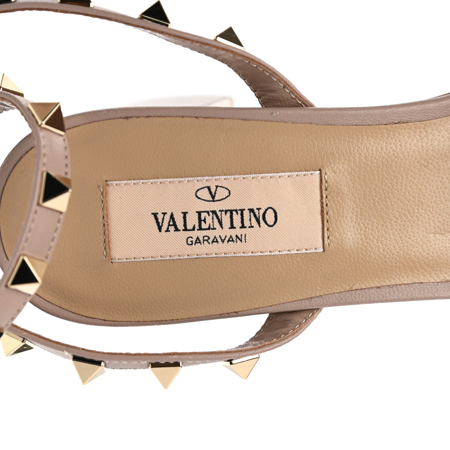 Valentino Garavani Calfskin Rockstud 35/75mm Platform Sandals 37.5 Poudre 7 of 8